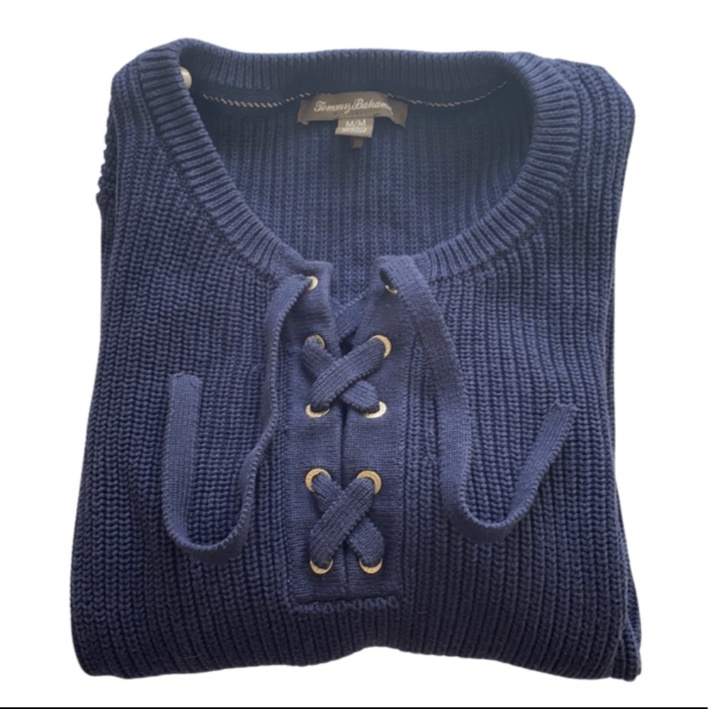 Tommy Bahama knit pullover sweater in navy blue